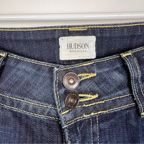 Hudson Jeans Signature Bootcut Flap Pocket Low Rise W170DHA Elm Dark Wash Sz 28 - Picture 5 of 11